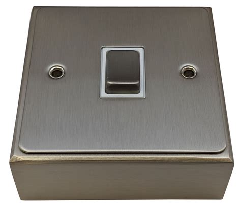 G&H 709SS 1 Gang Brushed Steel Surface Mounted Single 